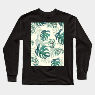 Tropical pattern- palm leave pattern Long Sleeve T-Shirt